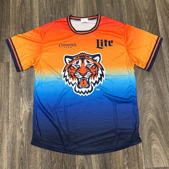 MLB Other - Detroit Tigers Men's Size Large Sga Soccer Jersey Shirt Tigres FC Miller Lite
